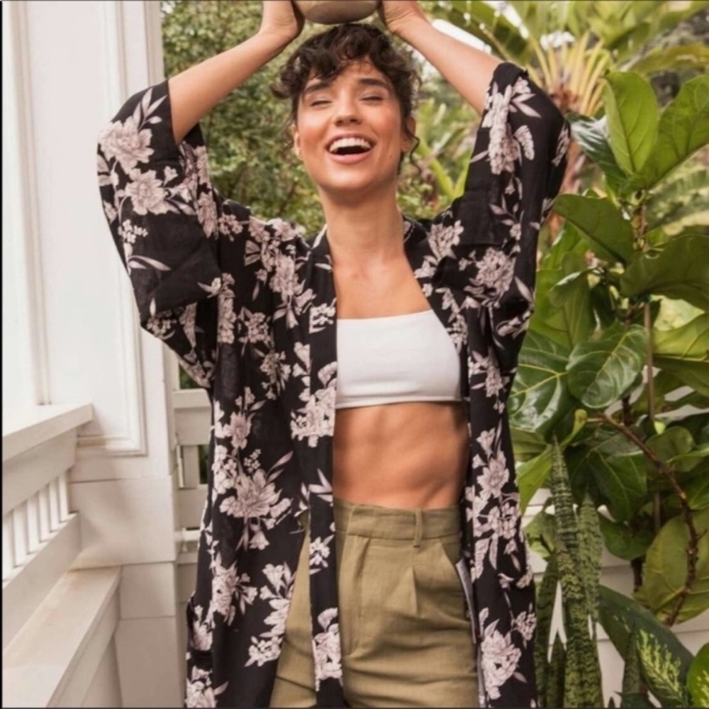 Spiritual Gangster Maya Floral Kimono Robe